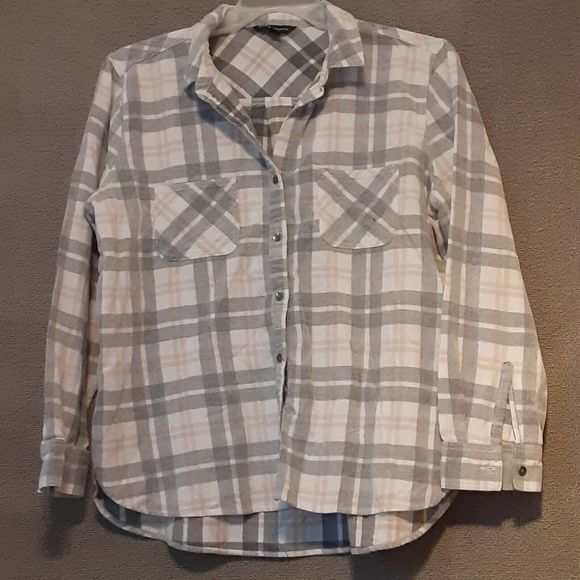Rock & Republic Shirt XL Black Brown White Plaid Corduroy Button Down 2506 - Picture 1 of 9